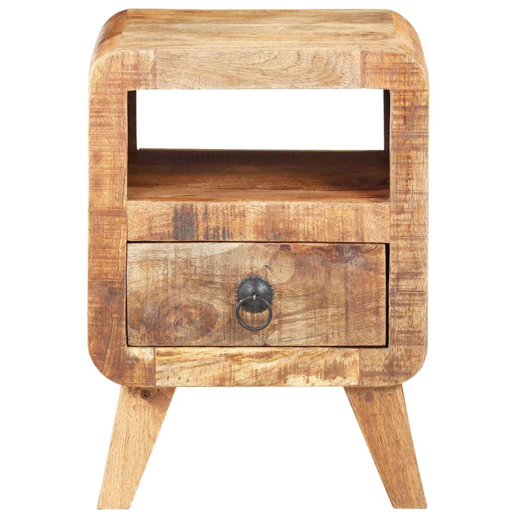 Bedside Cabinet 30x30x41 cm Rough Mango Wood