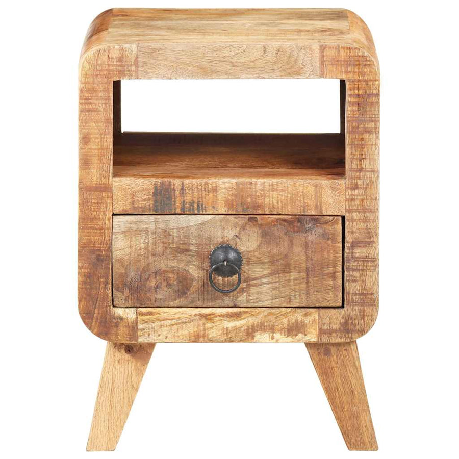 Bedside Cabinet 30x30x41 cm Rough Mango Wood