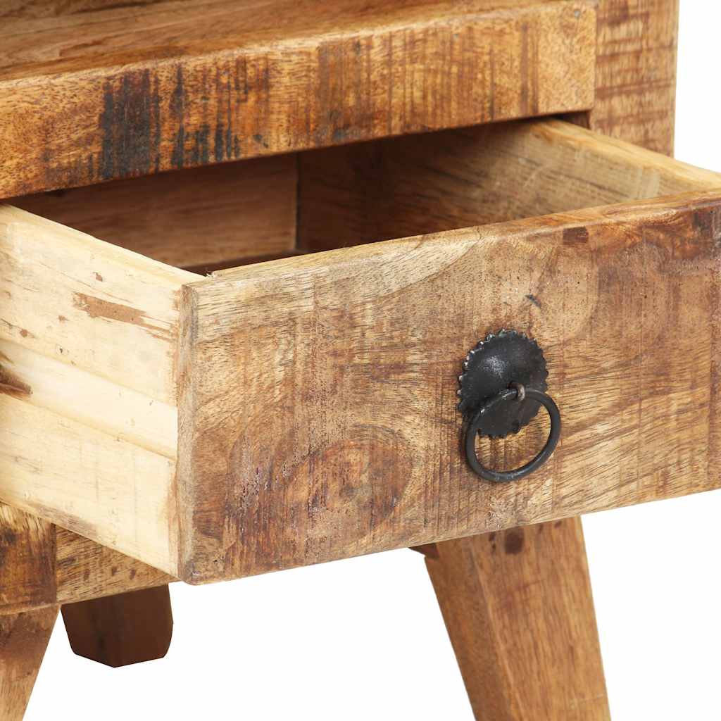 Bedside Cabinet 30x30x41 cm Rough Mango Wood
