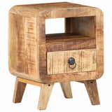 Bedside Cabinet 30x30x41 cm Rough Mango Wood