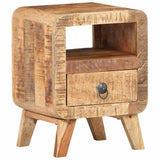 Bedside Cabinet 30x30x41 cm Rough Mango Wood