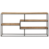 Sideboard 150x30x75 cm Rough Mango Wood - Front View