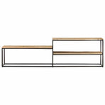 TV Cabinet 180x30x50 cm Rough Mango Wood