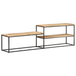 TV Cabinet 180x30x50 cm Rough Mango Wood