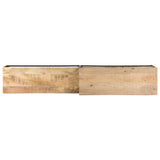 TV Cabinet 180x30x50 cm Rough Mango Wood - 45-Degree Angle