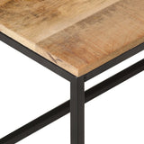 TV Cabinet 180x30x50 cm Rough Mango Wood - Close-Up Angle