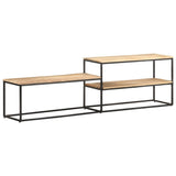 TV Cabinet 180x30x50 cm Rough Mango Wood - Extra Image