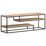TV Cabinet 130x30x45 cm Rough Mango Wood