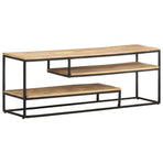 TV Cabinet 130x30x45 cm Rough Mango Wood