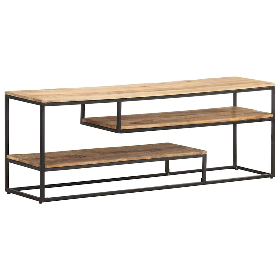 TV Cabinet 130x30x45 cm Rough Mango Wood