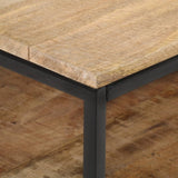 TV Cabinet 130x30x45 cm Rough Mango Wood - 45-Degree Angle