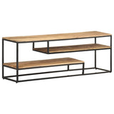 TV Cabinet 130x30x45 cm Rough Mango Wood - Extra Image