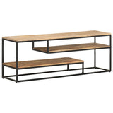 TV Cabinet 130x30x45 cm Rough Mango Wood - Extra Image