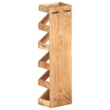 Wine Rack for 5 Bottles Solid Acacia Wood - Side View