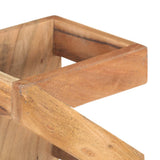 Wine Rack for 5 Bottles Solid Acacia Wood - Rear View
