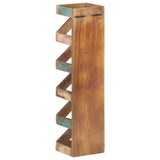 Wine Rack for 5 Bottles Solid Reclaimed Wood - Side View