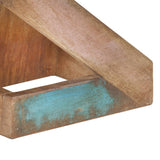 Wine Rack for 5 Bottles Solid Reclaimed Wood - Close-Up Angle