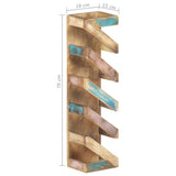 Wine Rack for 5 Bottles Solid Reclaimed Wood - Low Angle