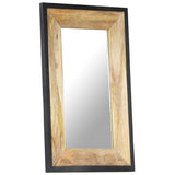 Mirror 80x50 cm Solid Mango Wood - Front View