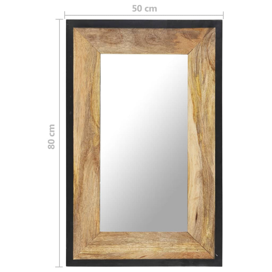Mirror 80x50 cm Solid Mango Wood