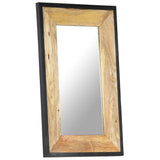 Mirror 80x50 cm Solid Mango Wood - Rear View