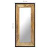 Mirror 110x50 cm Solid Mango Wood - 45-Degree Angle