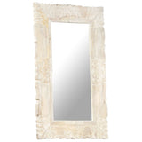 Mirror White 80x50 cm Solid Mango Wood - Extra Image