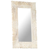 Mirror White 80x50 cm Solid Mango Wood - Extra Image