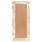 Mirror White 110x50 cm Solid Mango Wood
