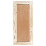 Mirror White 110x50 cm Solid Mango Wood - Side View