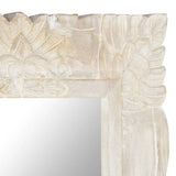 Mirror White 110x50 cm Solid Mango Wood - Top-Down View