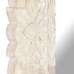 Mirror White 110x50 cm Solid Mango Wood