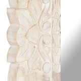 Mirror White 110x50 cm Solid Mango Wood - 45-Degree Angle