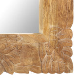 Mirror 80x50 cm Solid Mango Wood - Top-Down View
