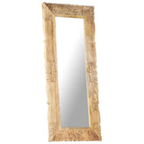 Mirror 110x50 cm Solid Mango Wood - Close-Up Angle