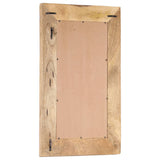 Hand-Carved Mirror 80x50x2.5 cm Solid Mango Wood