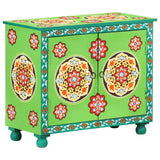 Hand Painted Sideboard Multicolour 70x35x60 cm Solid Mango Wood - Extra Image