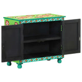 Hand Painted Sideboard Multicolour 70x35x60 cm Solid Mango Wood