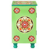 Hand Painted Sideboard Multicolour 70x35x60 cm Solid Mango Wood - Top-Down View