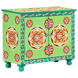 Hand Painted Sideboard Multicolour 70x35x60 cm Solid Mango Wood - Extra Image