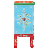Hand Painted Bedside Cabinet 40x30x60 cm Solid Mango Wood - Top-Down View