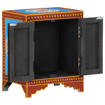 Hand Painted Bedside Cabinet 40x30x50 cm Solid Mango Wood