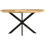 Dining Table 140x80x75 cm Solid Mango Wood - Front View