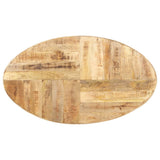 Dining Table 140x80x75 cm Solid Mango Wood - Top-Down View