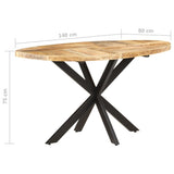 Dining Table 140x80x75 cm Solid Mango Wood - Close-Up Angle