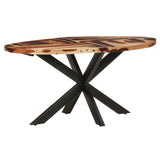 Dining Table 160x90x75cm Solid Acacia Wood - Side View