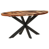 Dining Table 160x90x75cm Solid Acacia Wood - Rear View