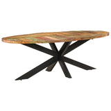 Dining Table 240x100x75 cm Solid Reclaimed Wood - Top-Down View