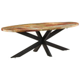 Dining Table 240x100x75 cm Solid Reclaimed Wood - 45-Degree Angle
