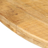 Dining Table Round 175x75 cm Rough Mango Wood - 45-Degree Angle